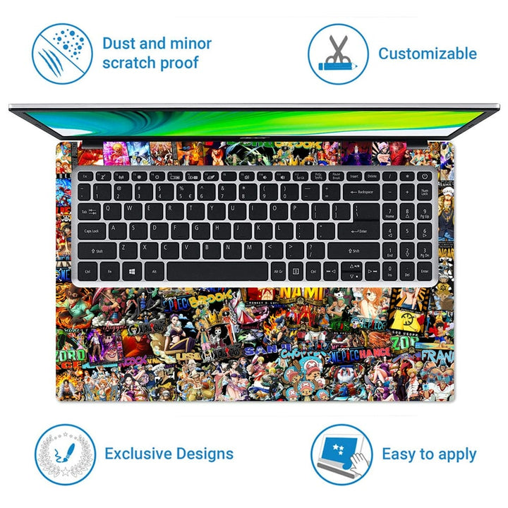 Laptop Skin - Anime One Piece Sticker Bomb DS1