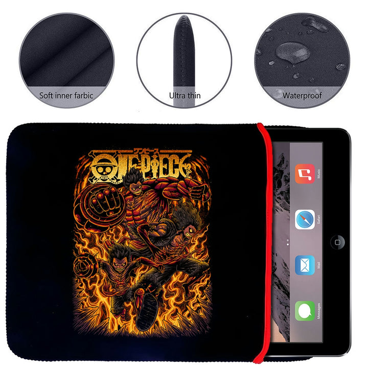 Printed Neoprene Reversible Laptop & Tablet Sleeve - Anime Legendary DS37