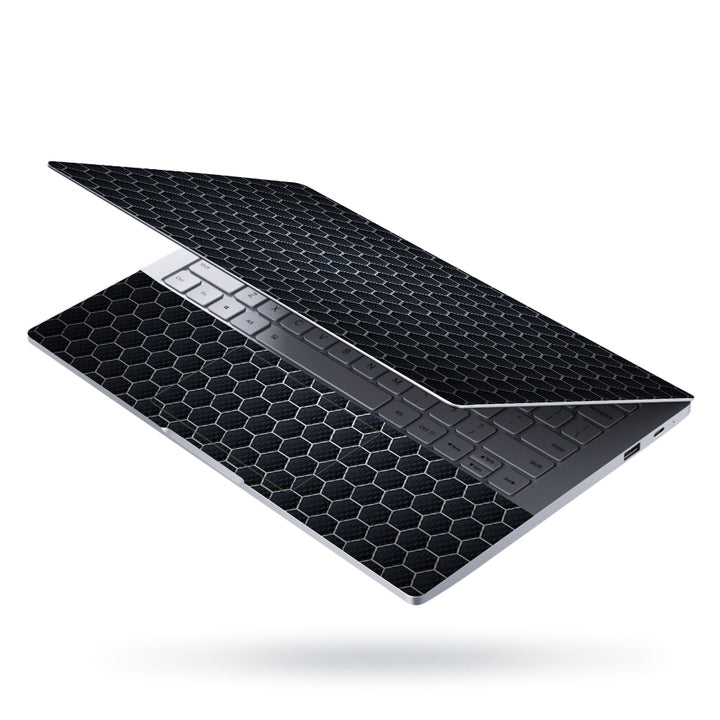 Laptop Skin - Silver Honeycomb on Black