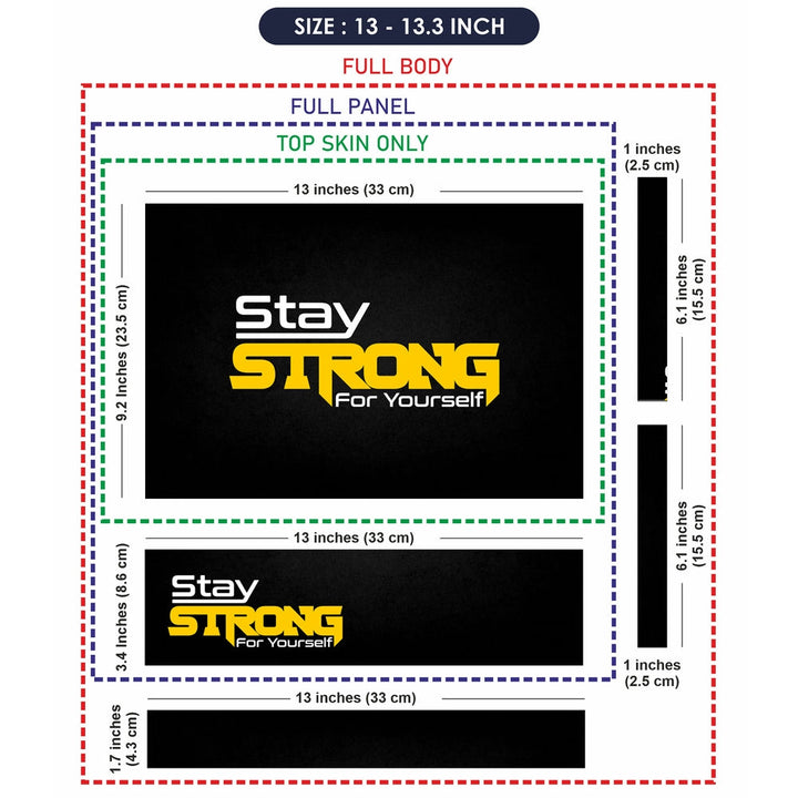 Laptop Skin - Stay Strong Yourself on Black