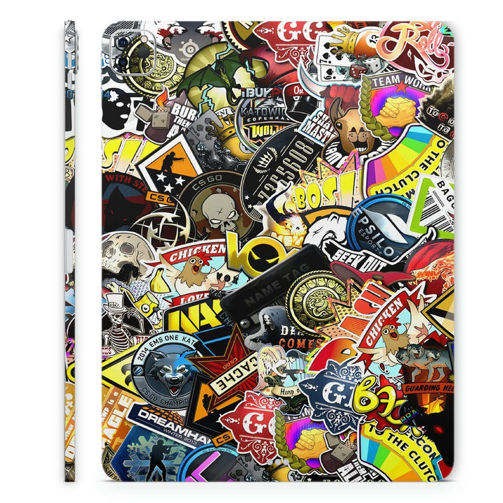 Tablet Skin Wrap - Seek Out Sticker Bomb