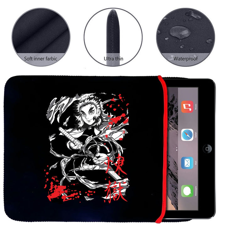 Printed Neoprene Reversible Laptop & Tablet Sleeve - Anime Demon Slayer Kimetsu No Yaiba DS18