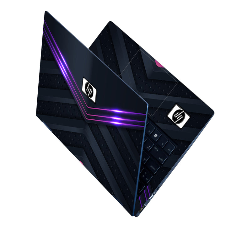 Laptop Skin - HP Purple Glow Lines