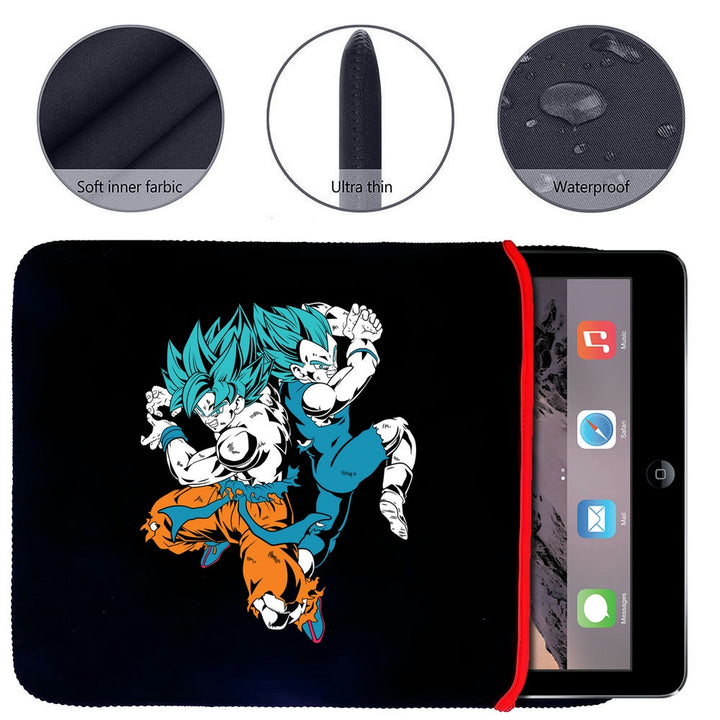 Printed Neoprene Reversible Laptop & Tablet Sleeve - Anime Dragon Ball DS07