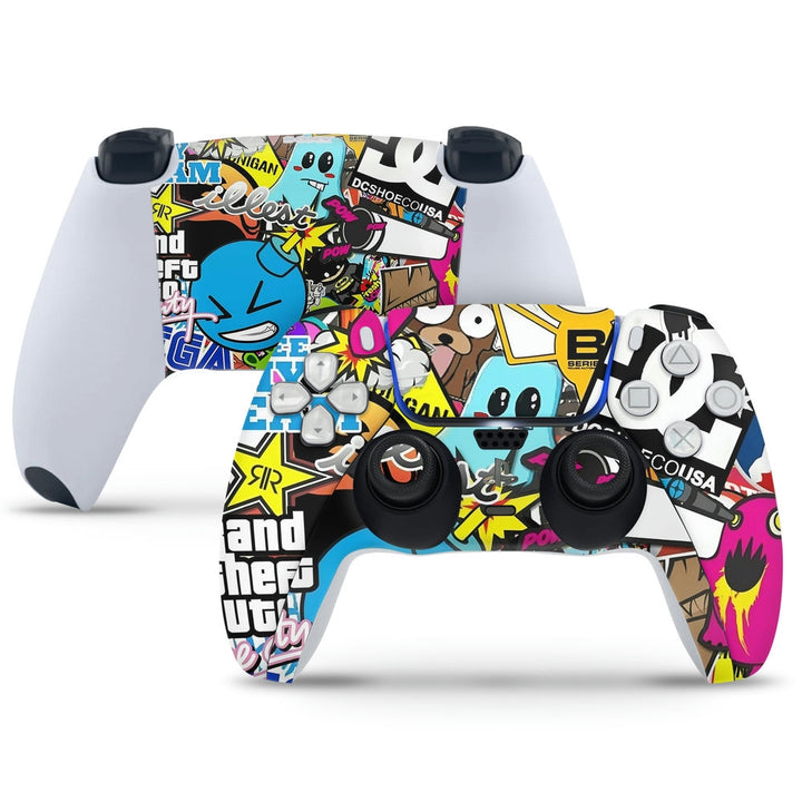 PS5 Controller Skin - Sticker Bomb Dream