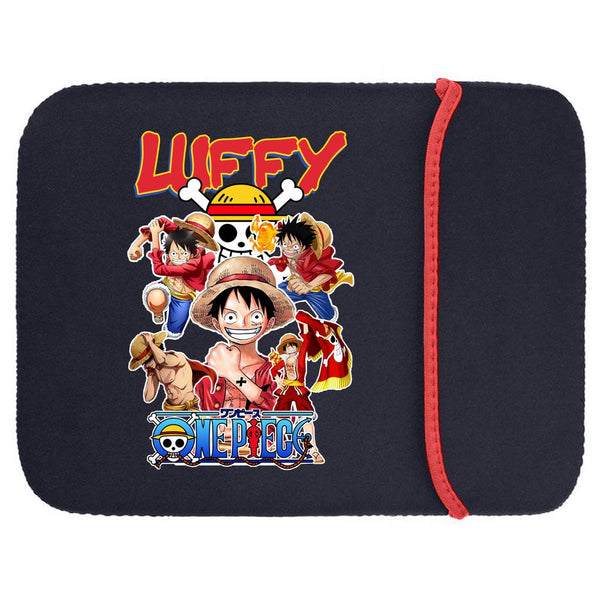 Printed Neoprene Reversible Laptop & Tablet Sleeve - One Piece Luffy DS2