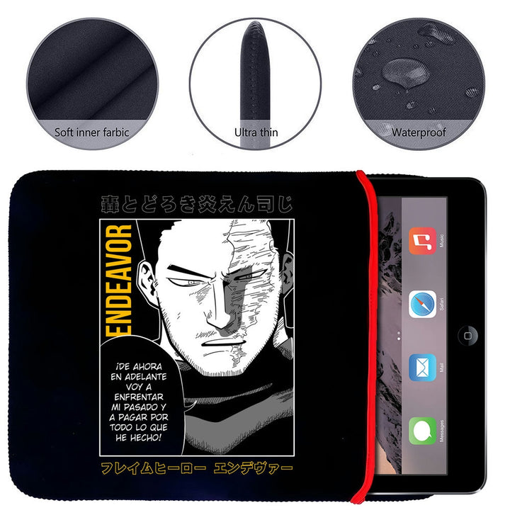 Printed Neoprene Reversible Laptop & Tablet Sleeve - Anime My Hero Academia DS14