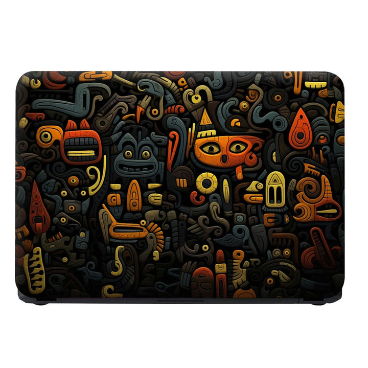 Laptop Skin - A Colorful Illustration Digital Art Black