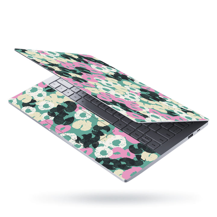 Laptop Skin - Pink White Black Circles