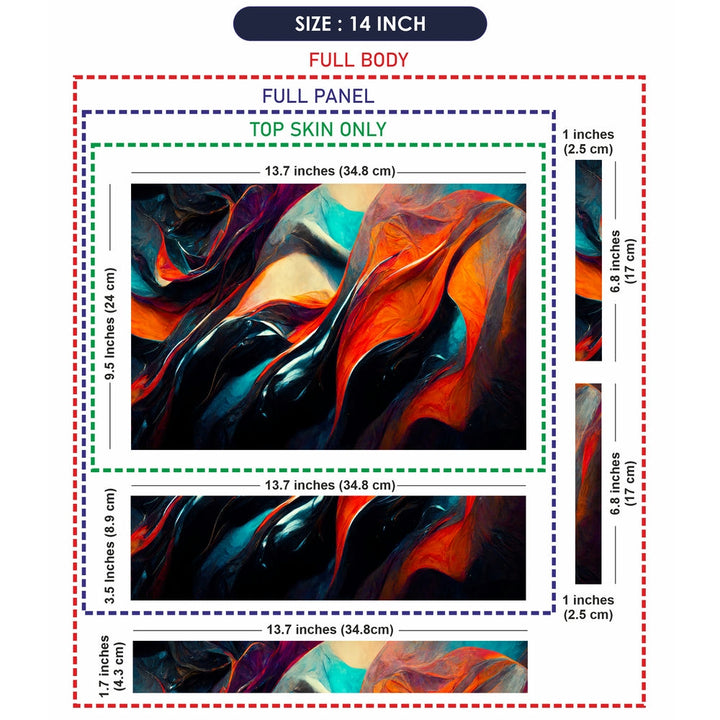 Laptop Skin - Abstract Painting Modern Futuristic Pattern