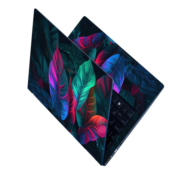 Laptop Skin - Neon Leaves