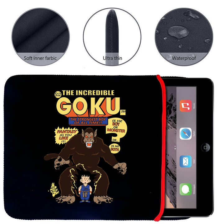 Printed Neoprene Reversible Laptop & Tablet Sleeve - Anime Dragon Ball DS29