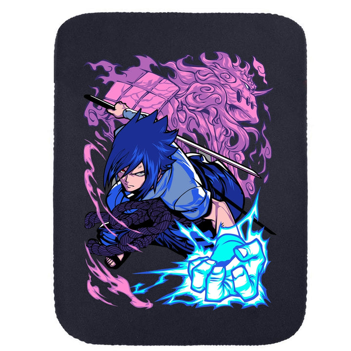 Printed Neoprene Reversible Laptop & Tablet Sleeve - Anime Sasuke Uchiha Premium