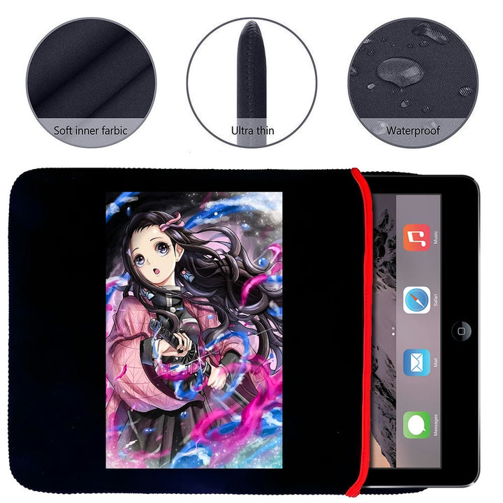 Printed Neoprene Reversible Laptop & Tablet Sleeve - Anime Legendary DS99