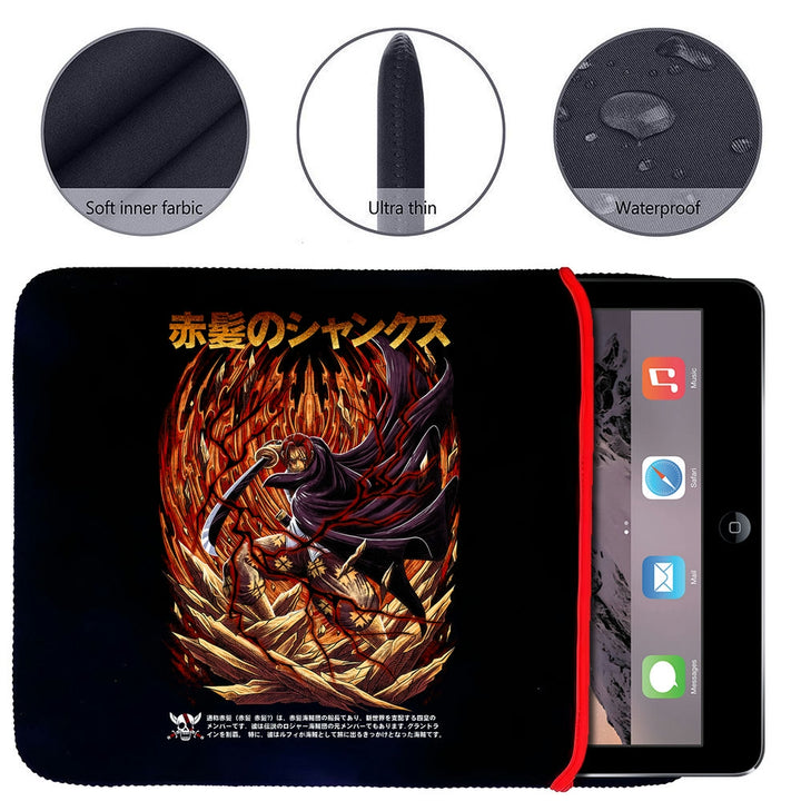 Printed Neoprene Reversible Laptop & Tablet Sleeve - Anime Legendary DS47