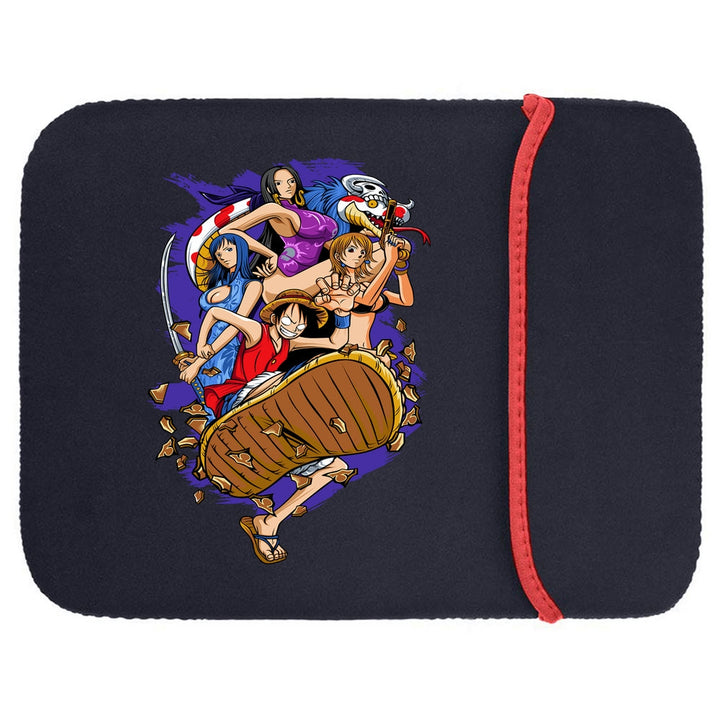 Printed Neoprene Reversible Laptop & Tablet Sleeve - Anime Action DS14