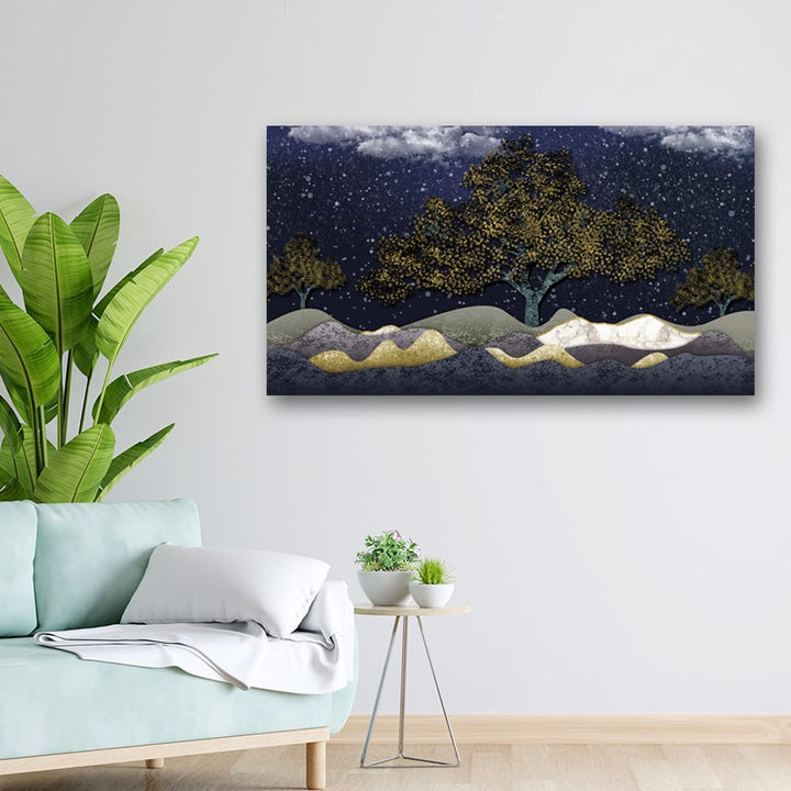 36x20 Canvas Painting - Dark Shaded Tree