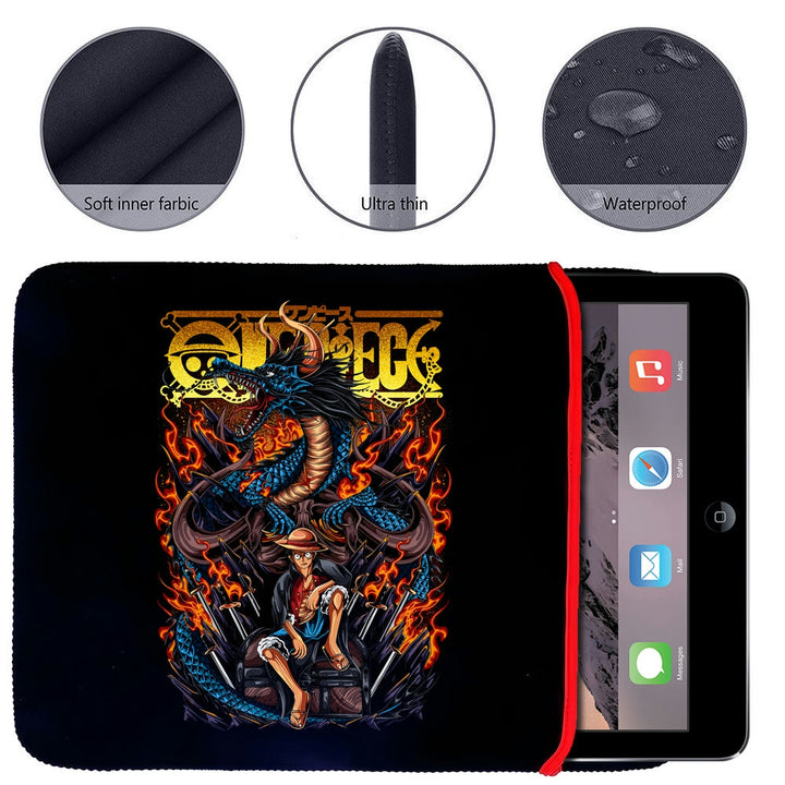 Printed Neoprene Reversible Laptop & Tablet Sleeve - Anime Legendary DS55