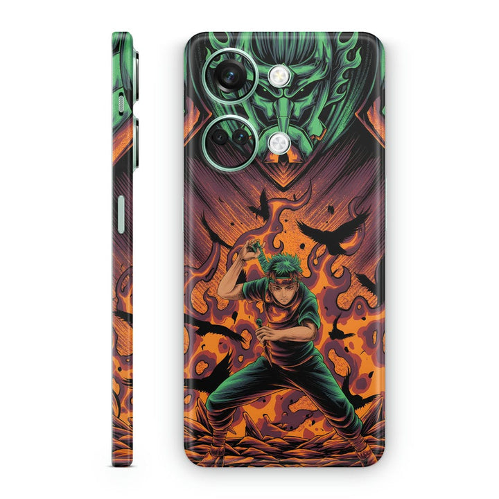 Mobile Skin Wrap - Anime Shisui Green Brown Design