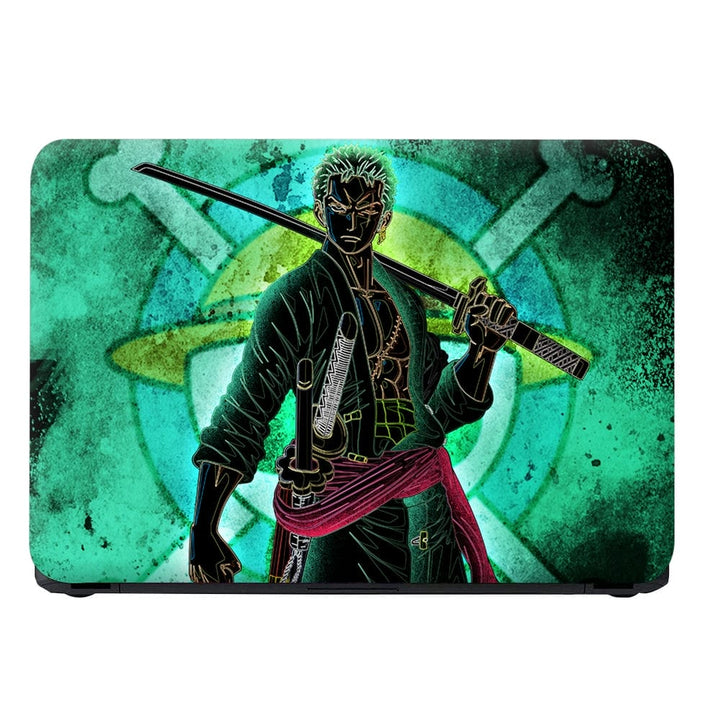 Laptop Skin - Anime One Piece Roronoa Zoro Green