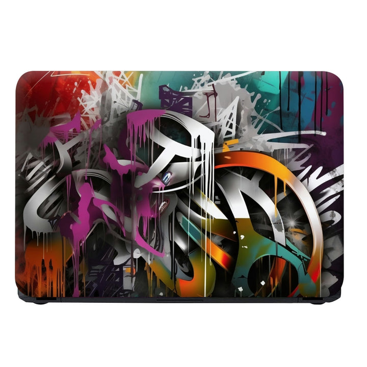 Laptop Skin - Colorful Background Says I Love You