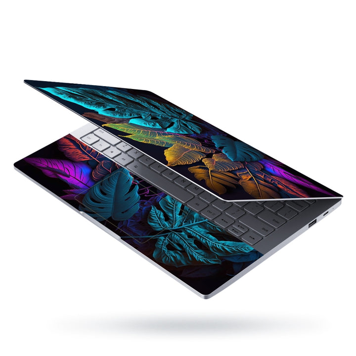 Laptop Skin - Creative Fluorescent Color Tropical Leaves