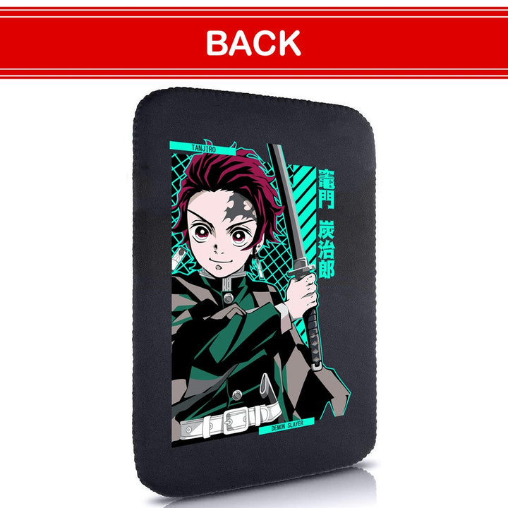 Printed Neoprene Reversible Laptop & Tablet Sleeve - Anime Demon Slayer Kimetsu No Yaiba DS07