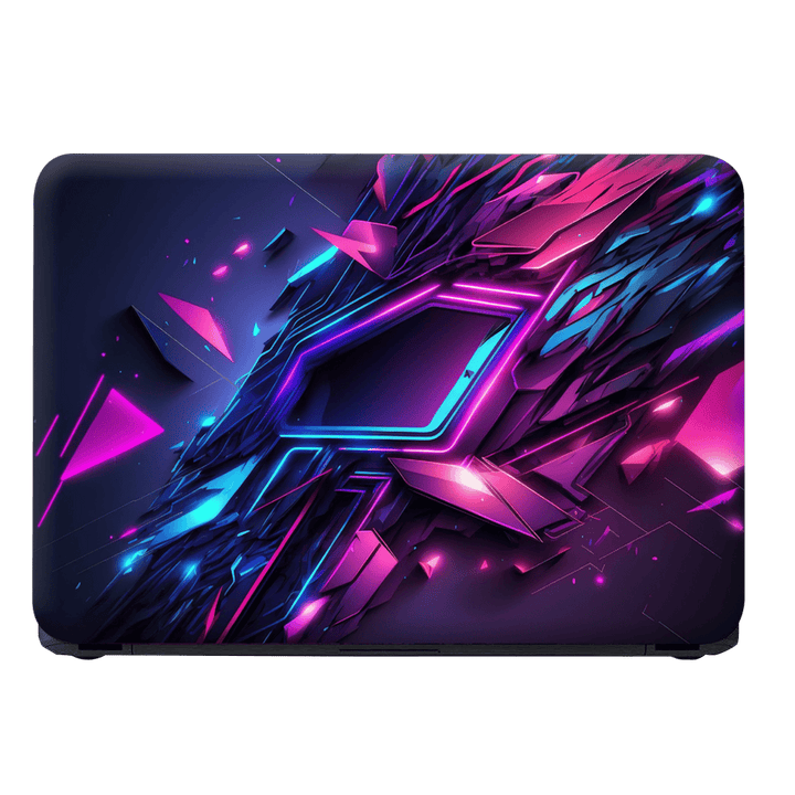 Laptop Skin - Abstract Game Background With Blue Pink Light