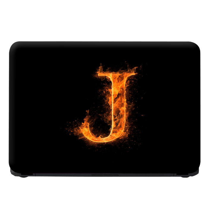 Laptop Skin - J Letter Fire