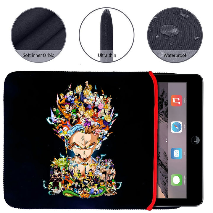 Printed Neoprene Reversible Laptop & Tablet Sleeve - Anime Legendary Dragon Ball DS2