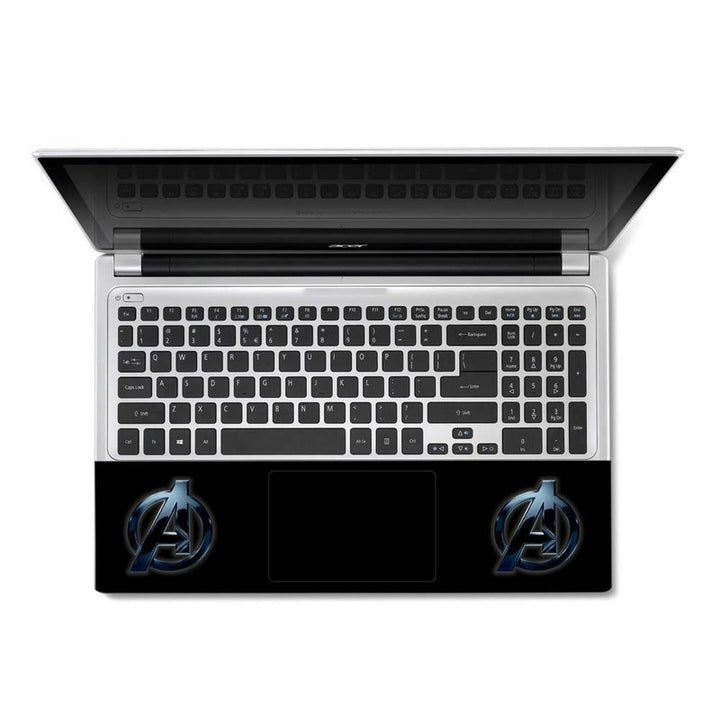 Full Panel Laptop Skin - A Crystal Logo on Black