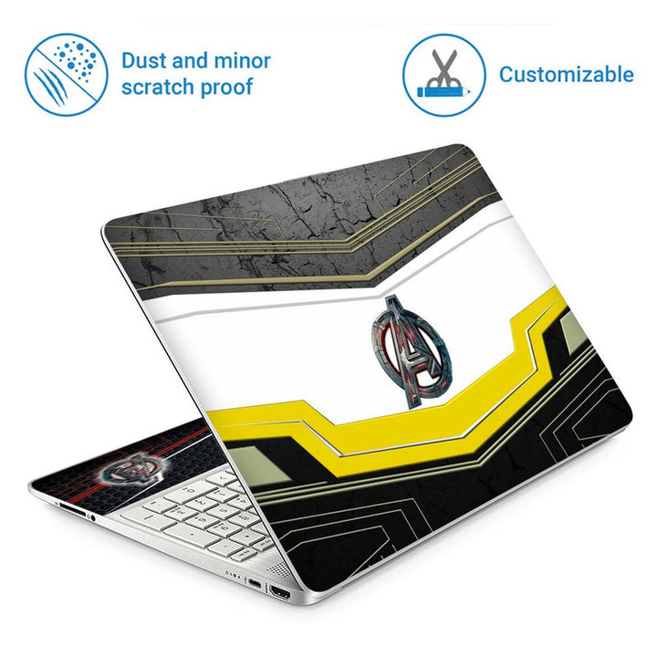 Full Panel Laptop Skin - A Logo Yellow