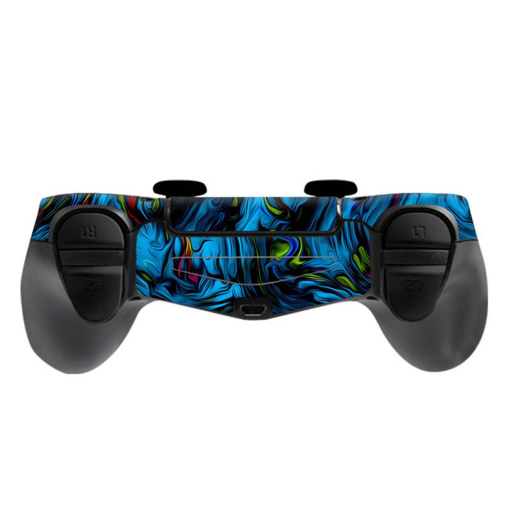 Skin Wrap Vinyl Sticker for DualShock 4 Wireless Controller- Abstract Blue Design