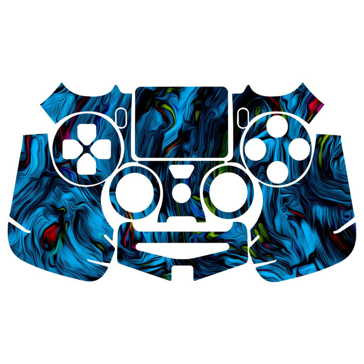 Skin Wrap Vinyl Sticker for DualShock 4 Wireless Controller- Abstract Blue Design