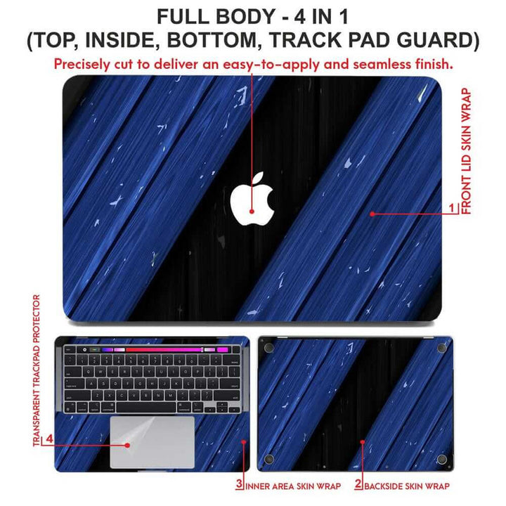 Laptop Skin for Apple MacBook - Abstract Blue World - SkinsLegend