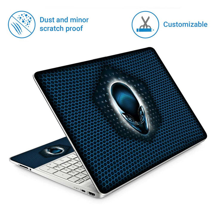 Full Panel Laptop Skin - Alienware Blue Net