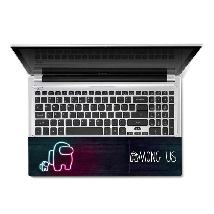 Full Panel Laptop Skin - Among Us Wooden