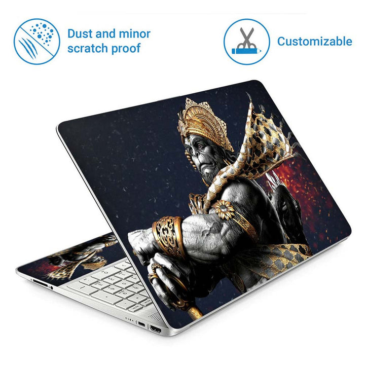 Full Panel Laptop Skin - Angry Hanuman