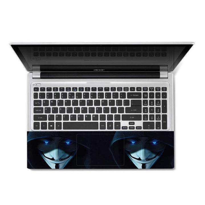 Full Panel Laptop Skin - Anonymous Guy Blue Eyes