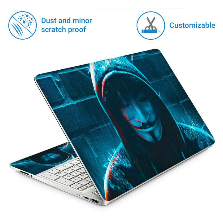 Full Panel Laptop Skin - Anonymous Hacker Mask