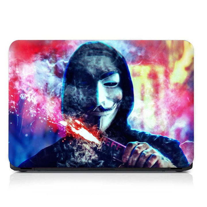 Full Panel Laptop Skin - Anonymous Mask Digital Art