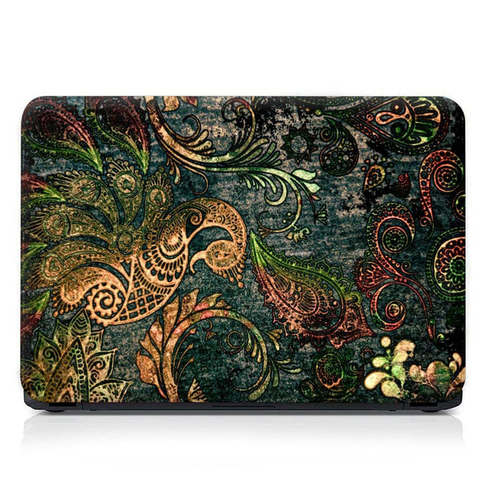 Full Panel Laptop Skin - Antique Peacock Feather