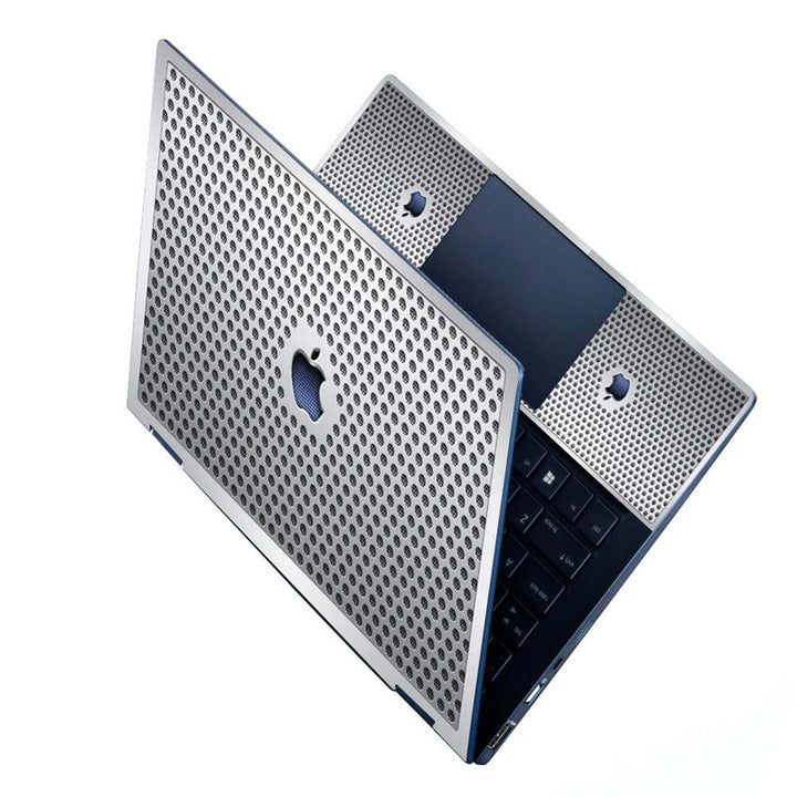 Full Panel Laptop Skin - Apple Silver Tiny Circle