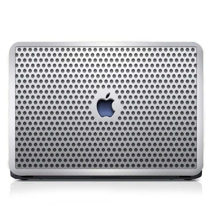 Full Panel Laptop Skin - Apple Silver Tiny Circle