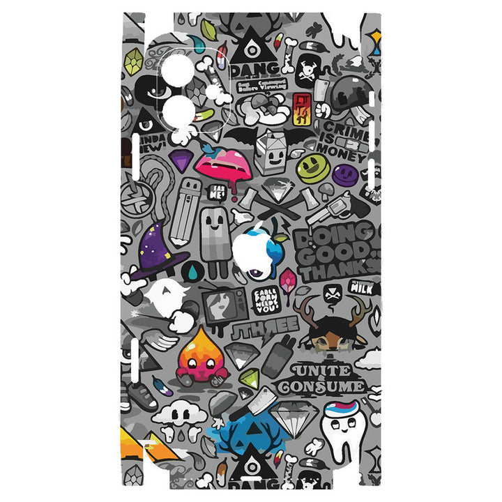 Apple iPhone Skin Wrap - Doing Good Sticker Bomb - SkinsLegend