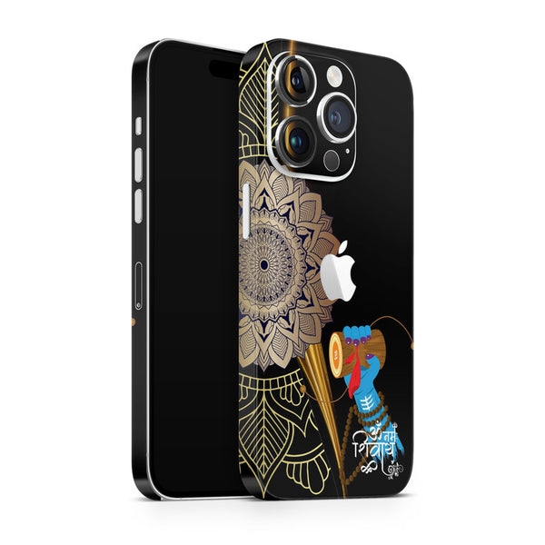 Apple iPhone Skin Wrap - Golden Mandala Blue Hand - SkinsLegend