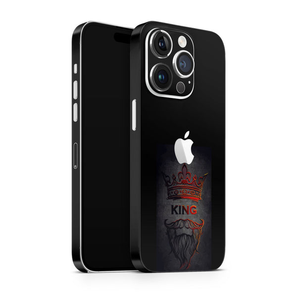 Apple iPhone Skin Wrap - King on Black - SkinsLegend