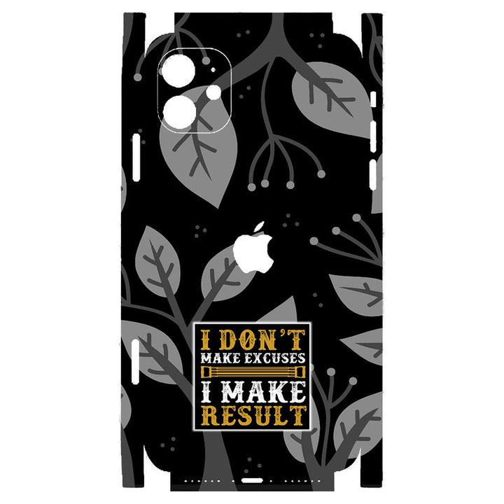 Apple iPhone Skin Wrap - Make Result Grey Leaves - SkinsLegend