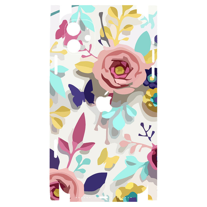 Apple iPhone Skin Wrap - Pink Flower and Butterfly - SkinsLegend