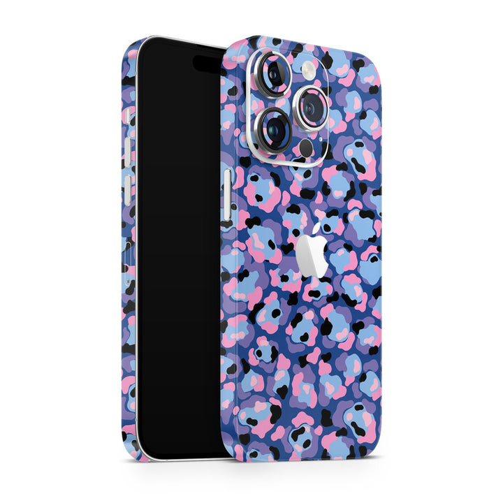 Apple iPhone Skin Wrap - Purple Cyan Pink Camouflage - SkinsLegend